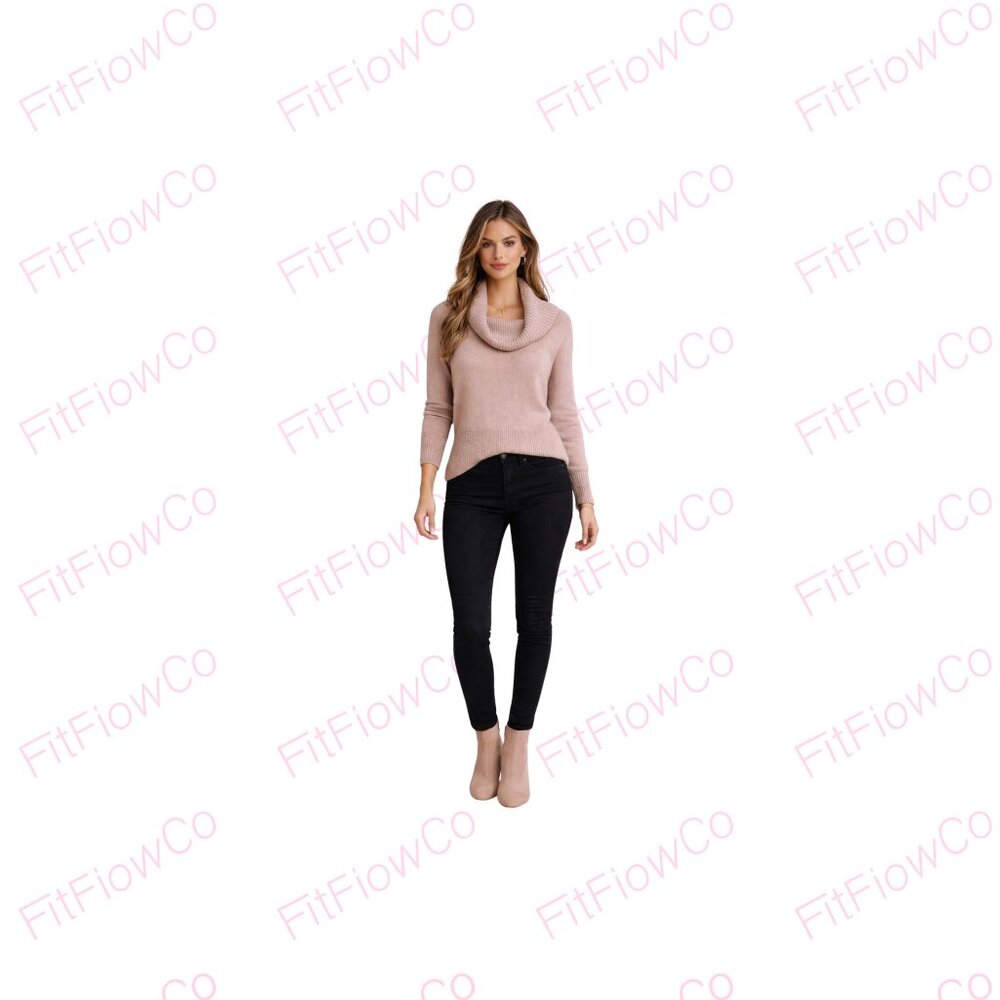 Jessica Simpson Ribbed Foldover Turtleneck Sweater Size S  NWT